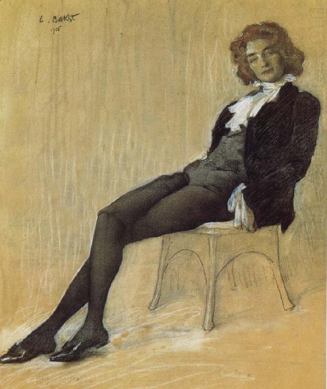 Portrait of Zinaida Hippius, Leon Bakst